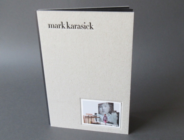 Mark Karasick brochure printed 4 colour
process with black foil and a de-boss on
the cover