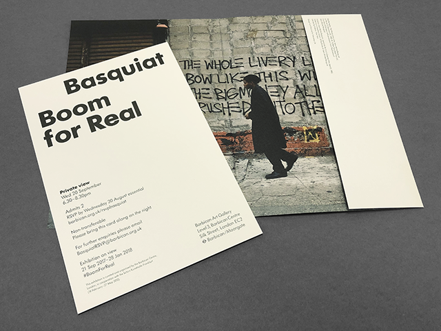 Basquiat private view invitation