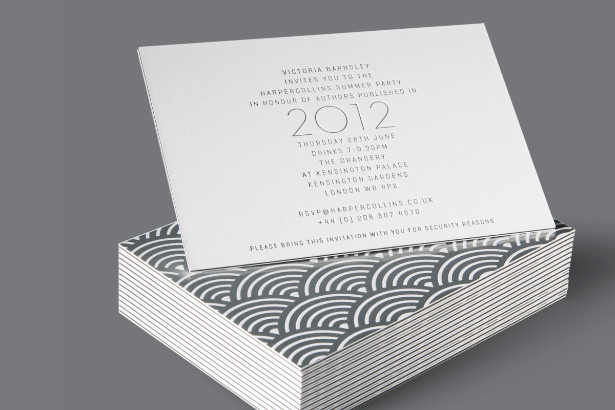 Harper Collins Summer Party Invite + Bespoke Envelope