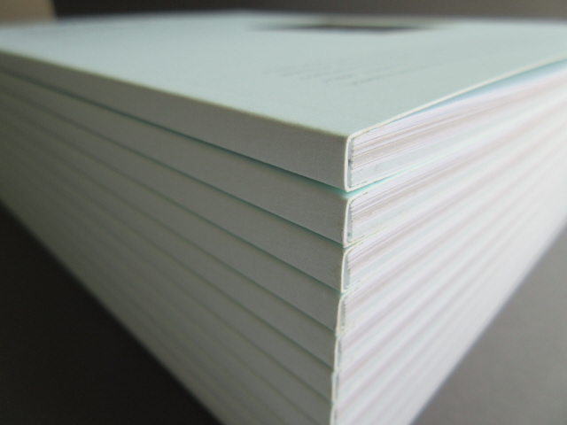 PUR binding produces a very strong bind and is used on thicker paper where Perfect binding may not be suitable.