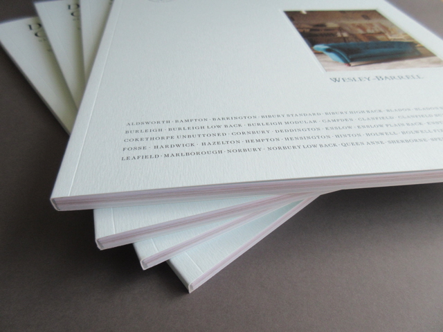Luxury brochure printed on un-coated paper