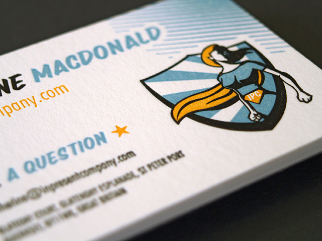 Cranes Crest Letterpress business Card